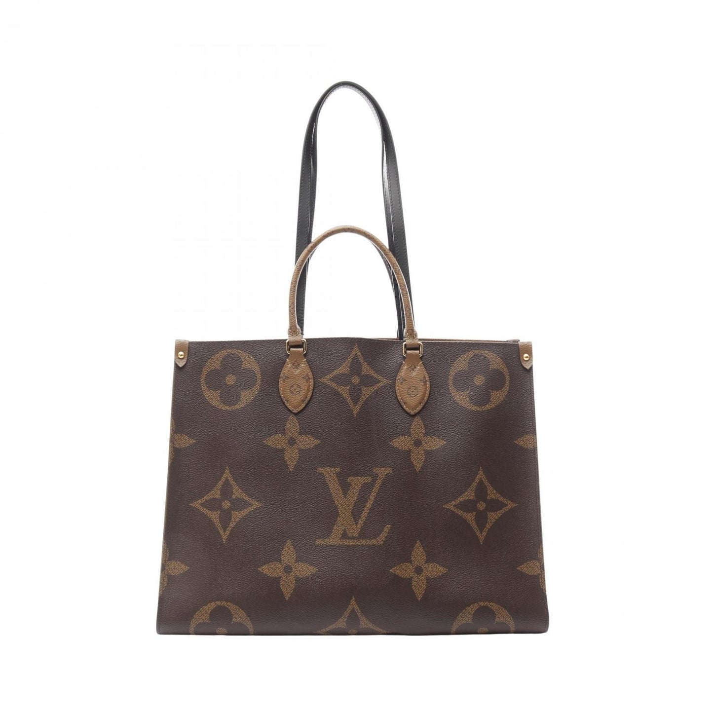 Louis Vuitton On The Go Gm Shoulder Bag Coated Canvas Leather Monogram Giant Reverse