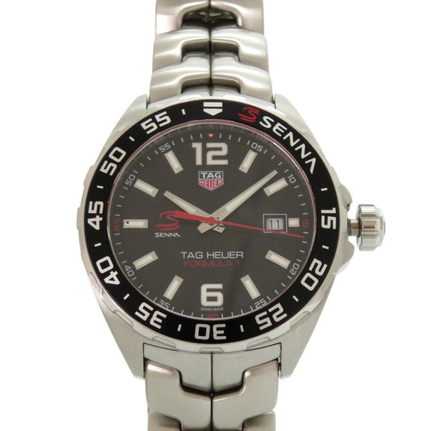 Tag Heuer Formula 1 Ayrton Senna Edition Waz1012 Stainless Steel Black Quartz Watch