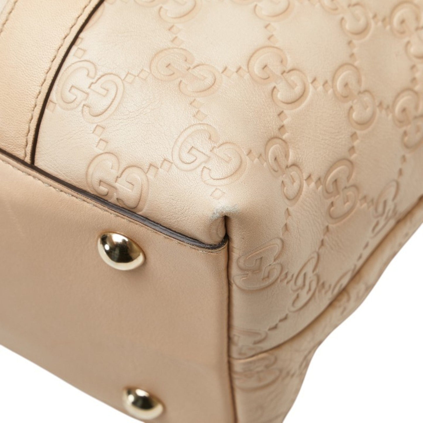 Gucci Guccissima Tote Bag 141470 Beige Pink Leather