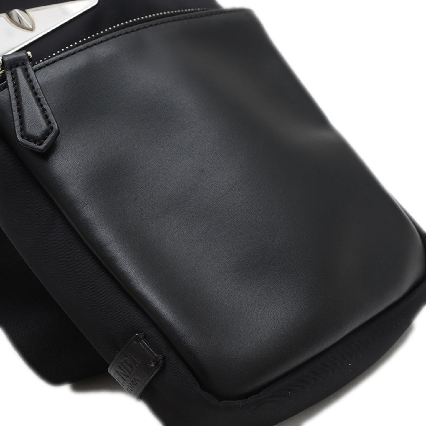 Fendi Monster Body Bag Nylon Leather Black 7Vz033