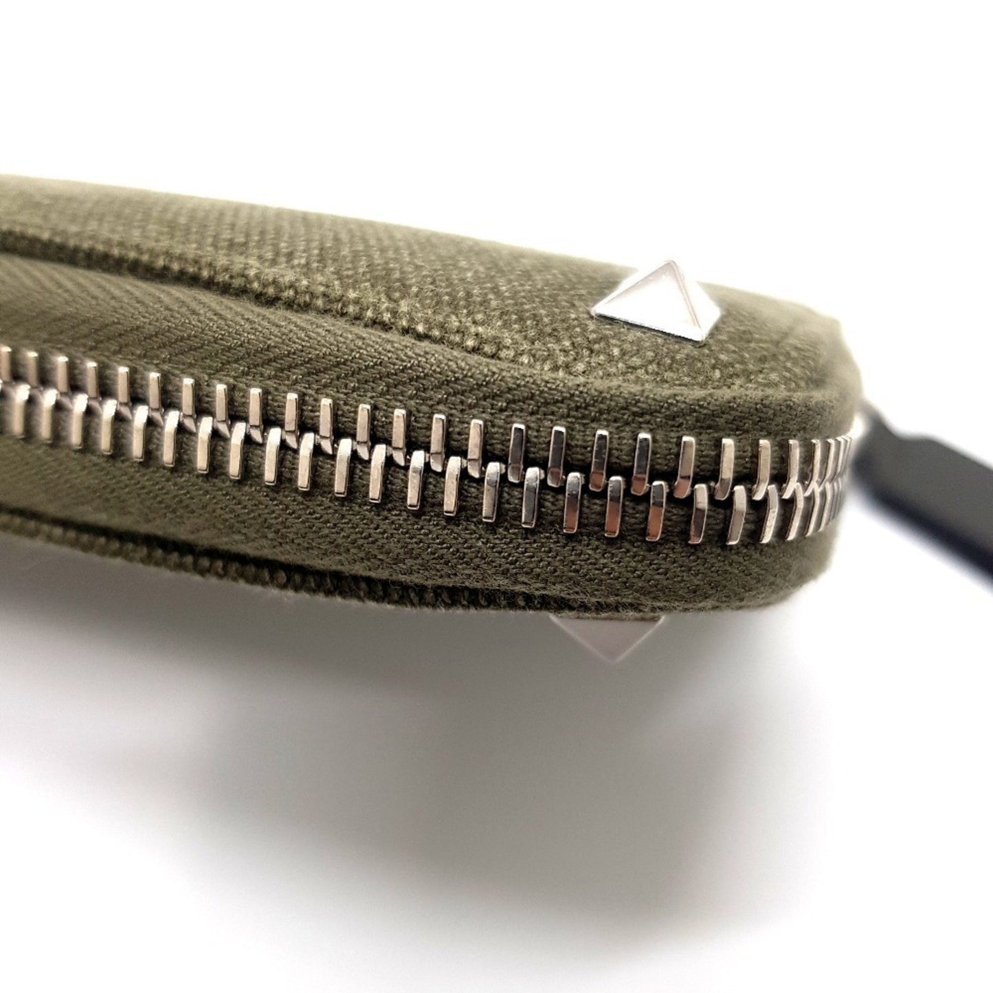 Valentino Garavani Studded Vltn Print Round Long Wallet Canvas X Leather