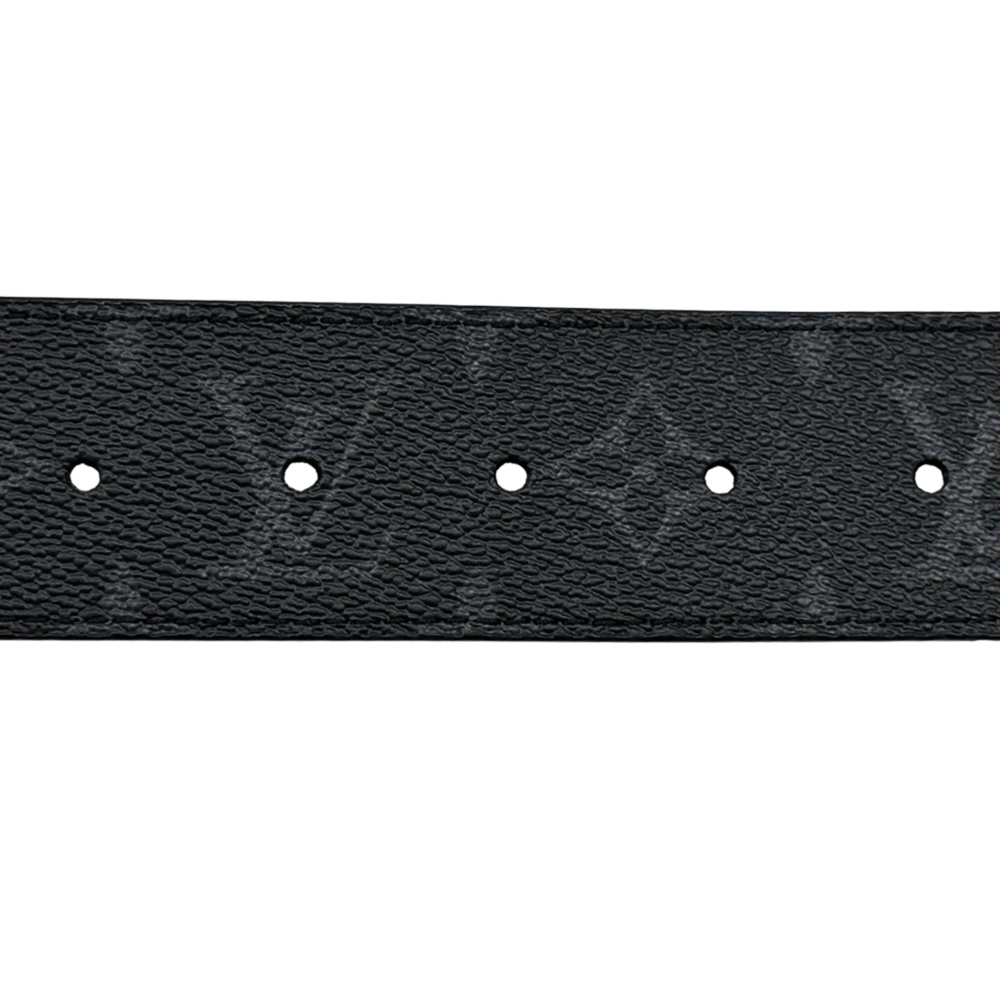 Louis Vuitton Monogram Eclipse Men'S Belt With Lv Initials