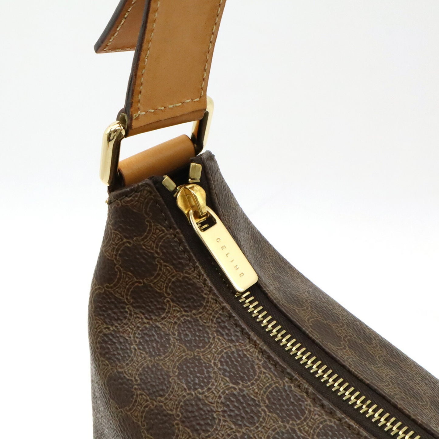 Celine Macadam Shoulder Bag In Pvc And Leather