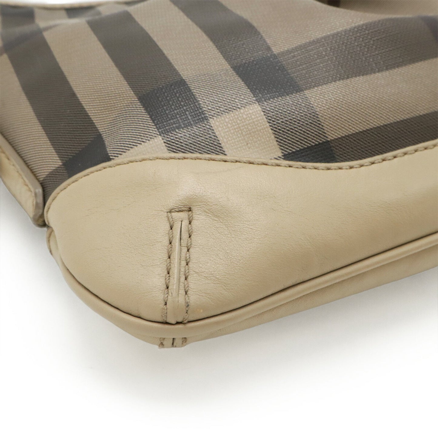 Burberry Smoked Check Shoulder Bag In Pvc And Leather