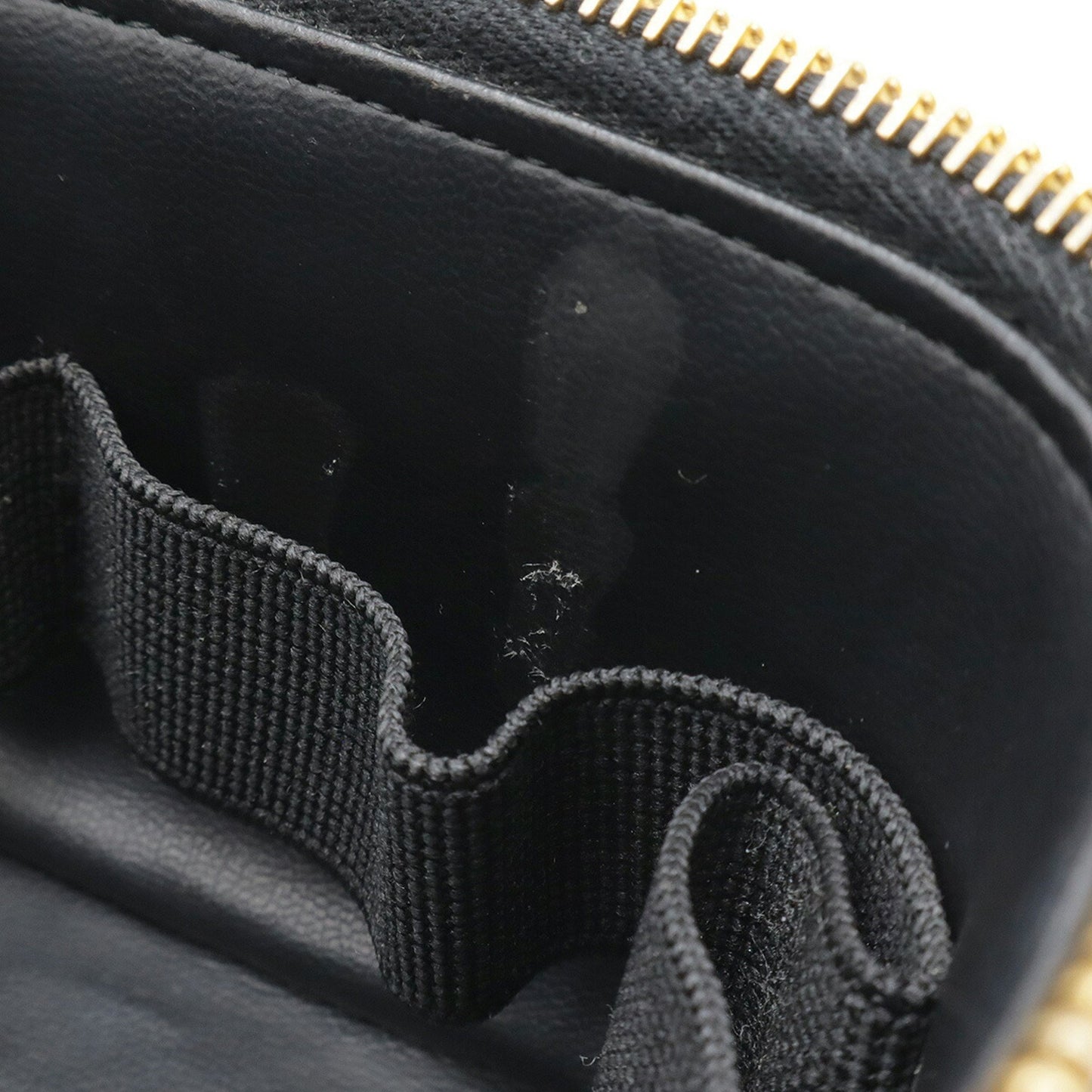 Chanel Coco Mark Vanity Bag Mini Pouch Caviar Leather Black