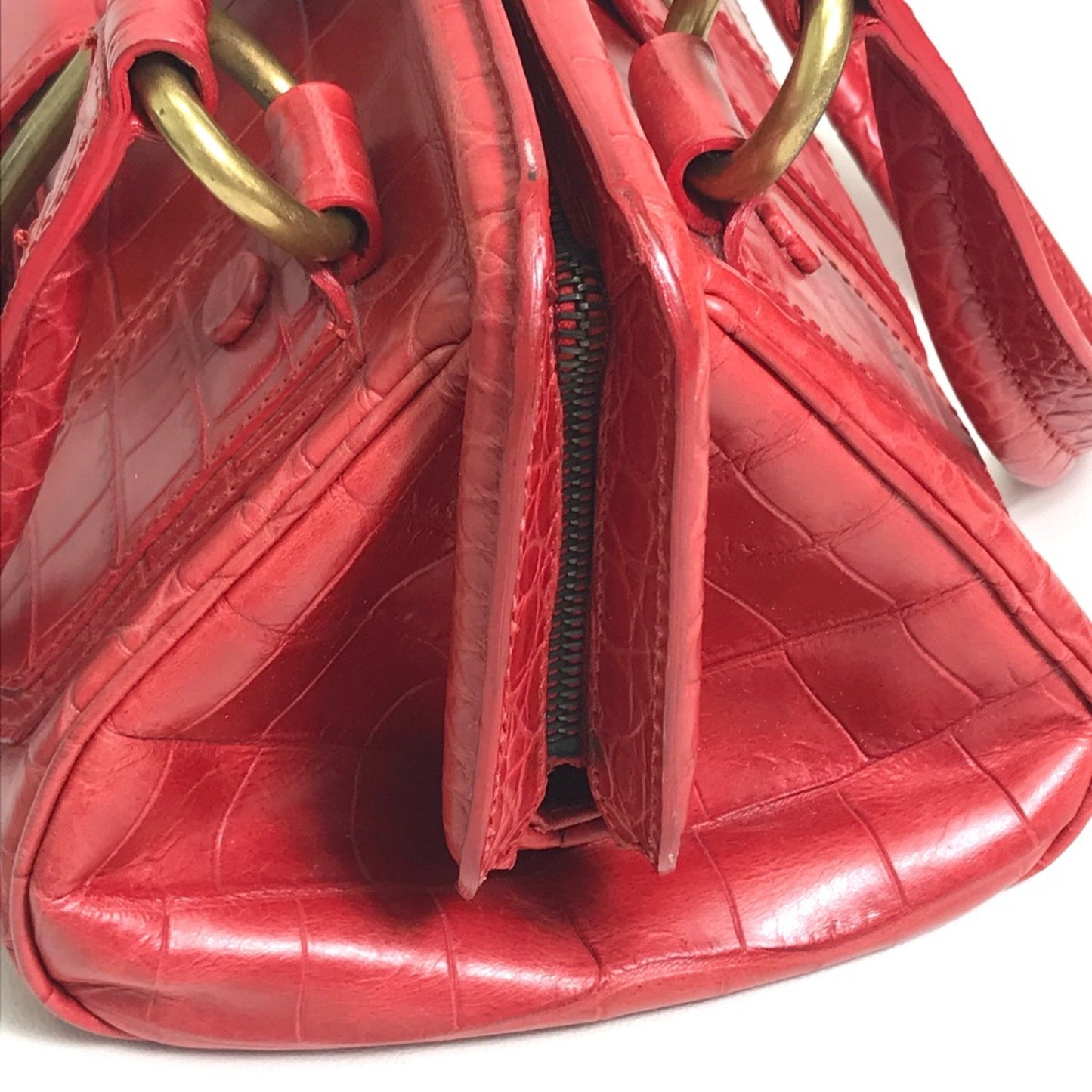 Celine Belt Bag Hand Bag Red Goldhardware