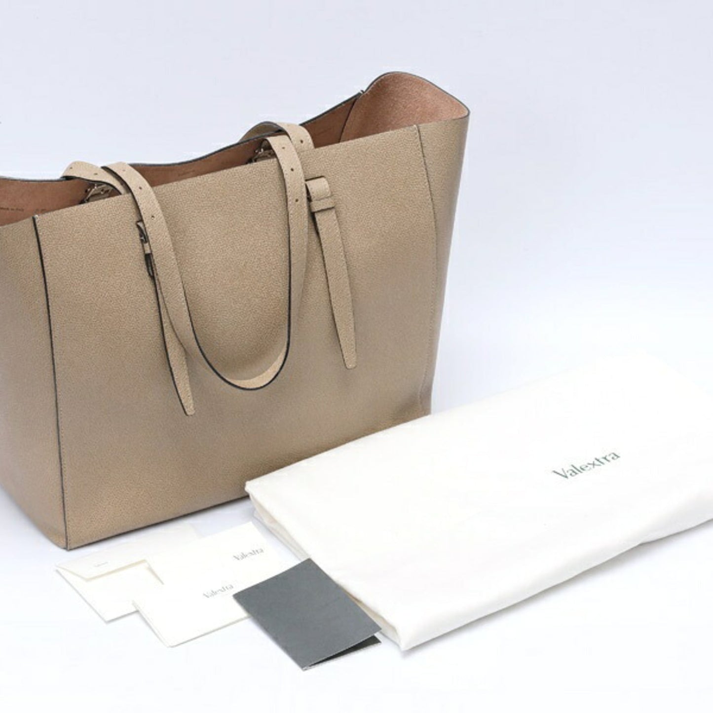 Leather Valextra Tote Bag