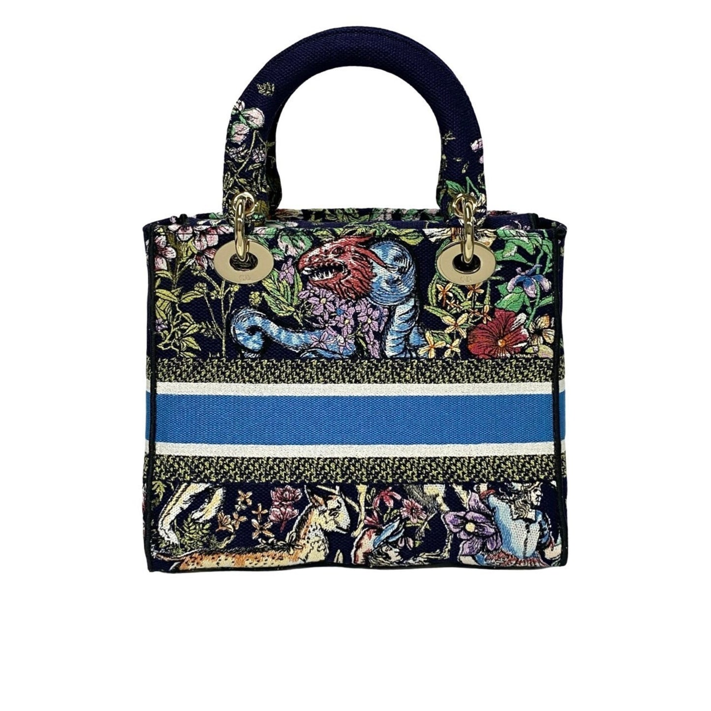 Christian Dior Lady Cannage Canvas 2-Way Shoulder Bag