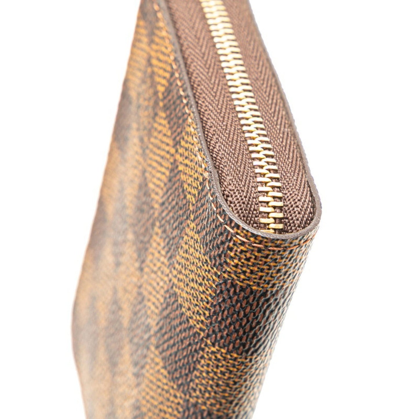 Louis Vuitton Damier Zippy Coin Purse Case N63070 Brown Pvc Plated