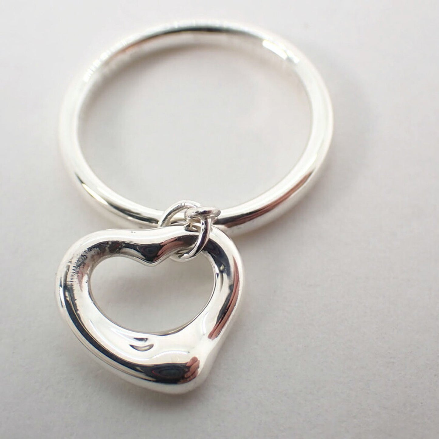Tiffany 925 Heart Ring Size 7 J9-3