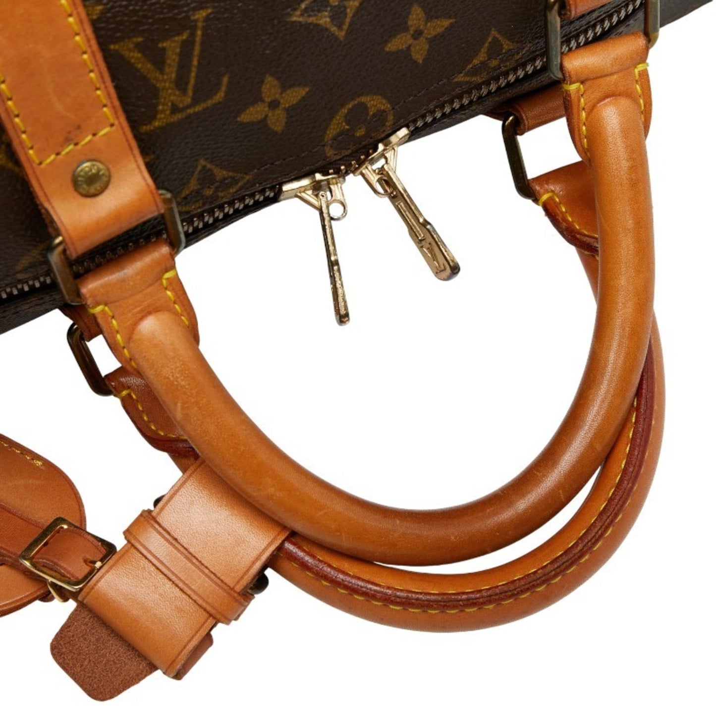 Louis Vuitton Monogram Keepall 50 Boston Bag M41426 Brown Leather