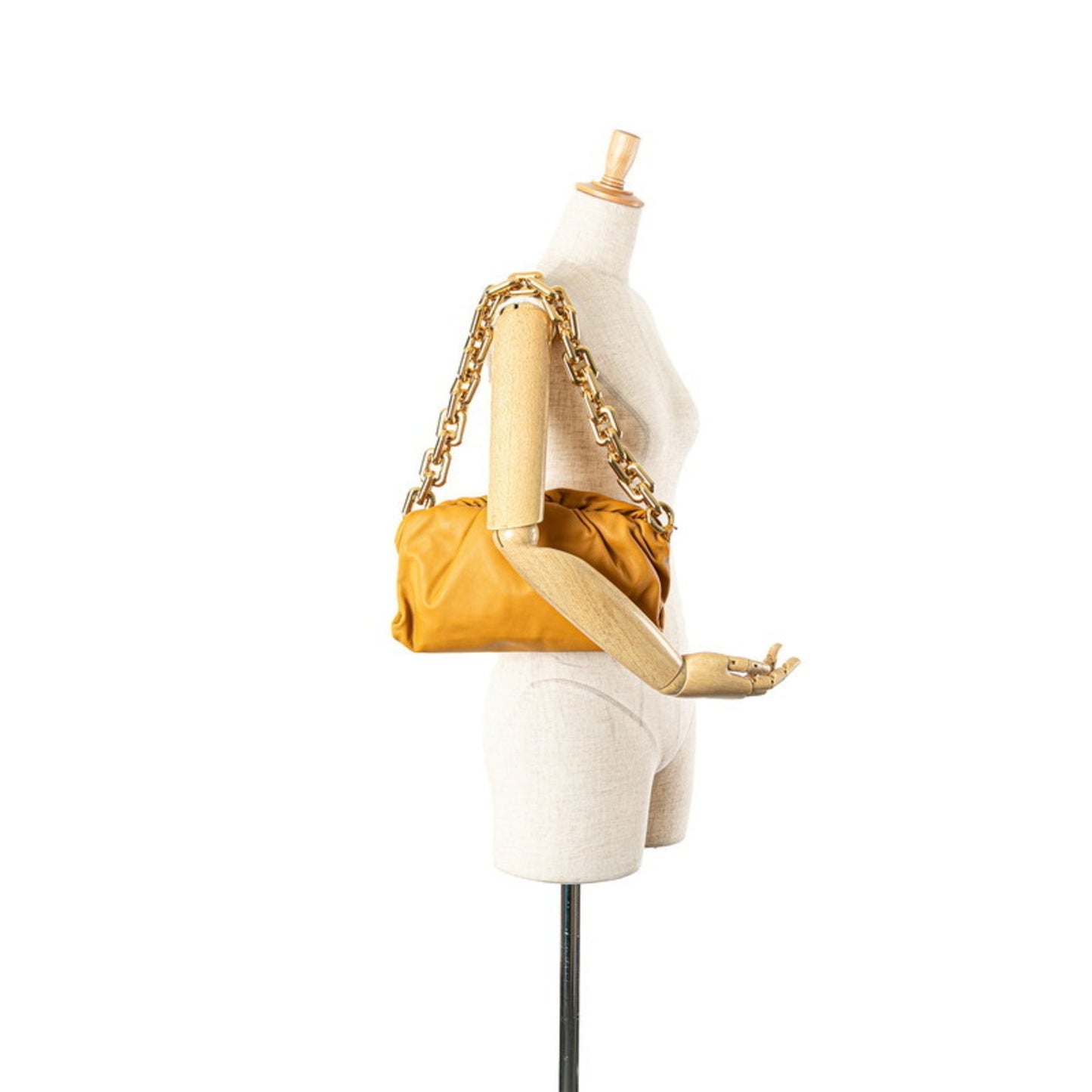 Bottega Veneta The Pouch Chain Shoulder Bag In Camel