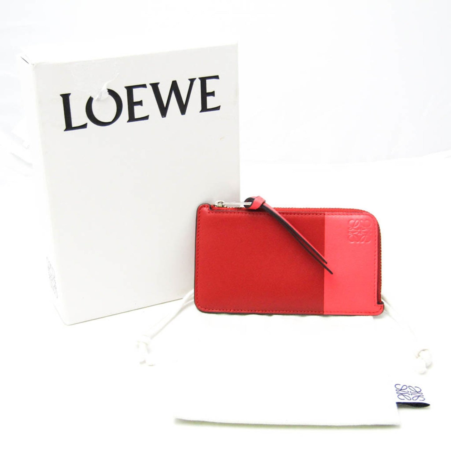 Loewe Anagram Fragment Case Leather Card Case Pink