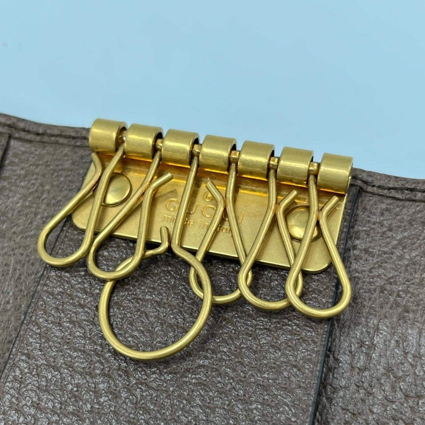 Gucci Gg Marmont 6-Ring Key Case In Supreme Canvas