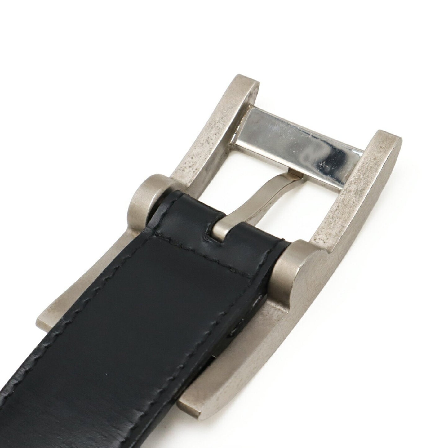 Bvlgari Rettangolo Belt In Black Leather