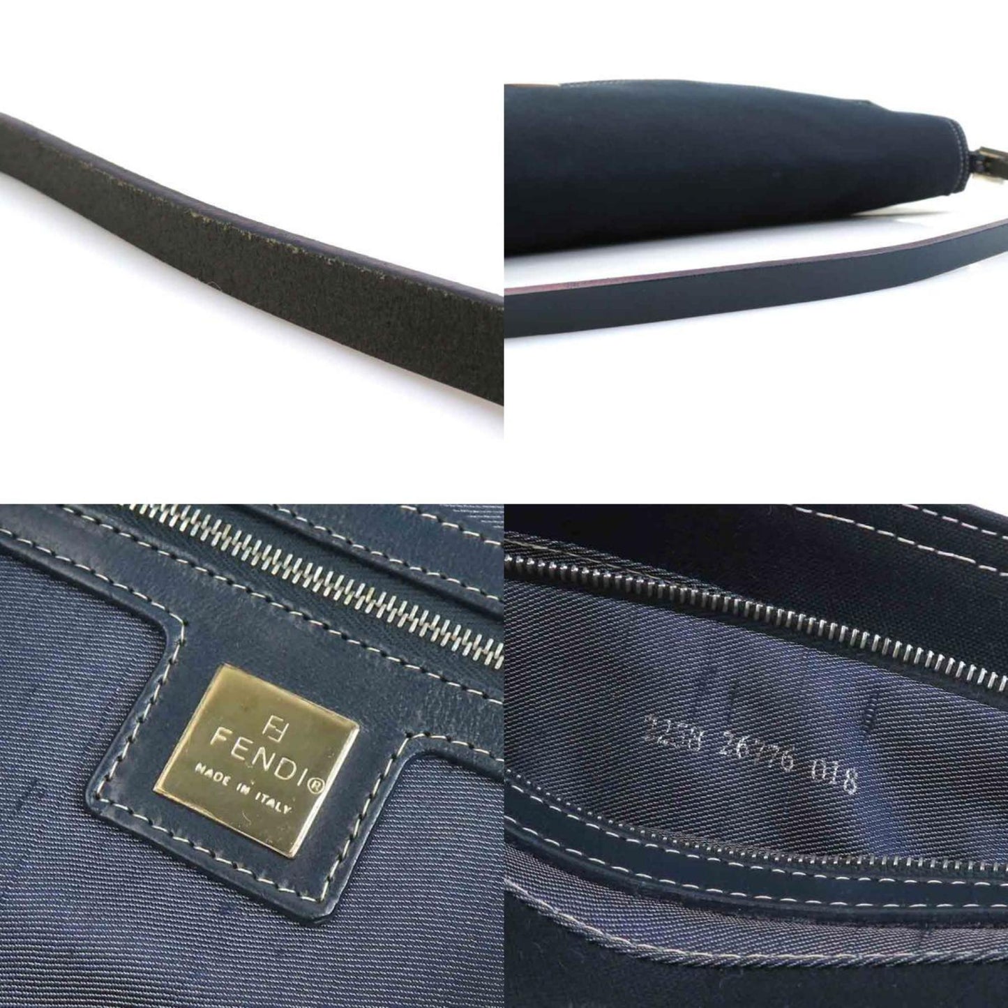 Fendi Shoulder Bag In Canvas And Leather