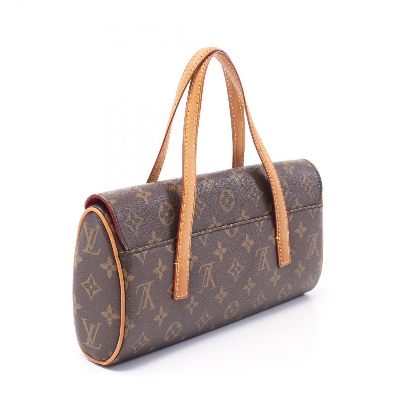 Louis Vuitton Sonatine Handbag Coated Canvas Leather Monogram