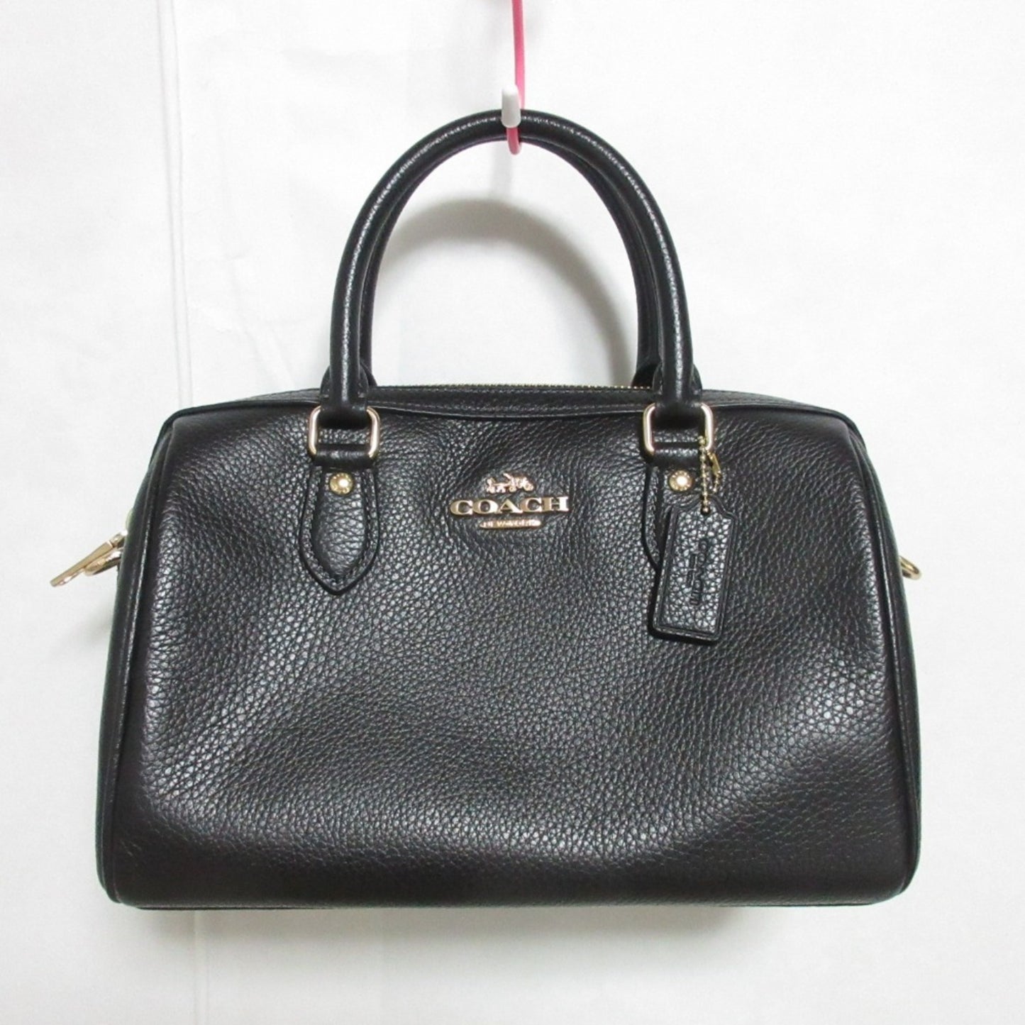 Coach Lowan Satchel Leather 2Way Handbag Shoulder Bag Cv962 Black