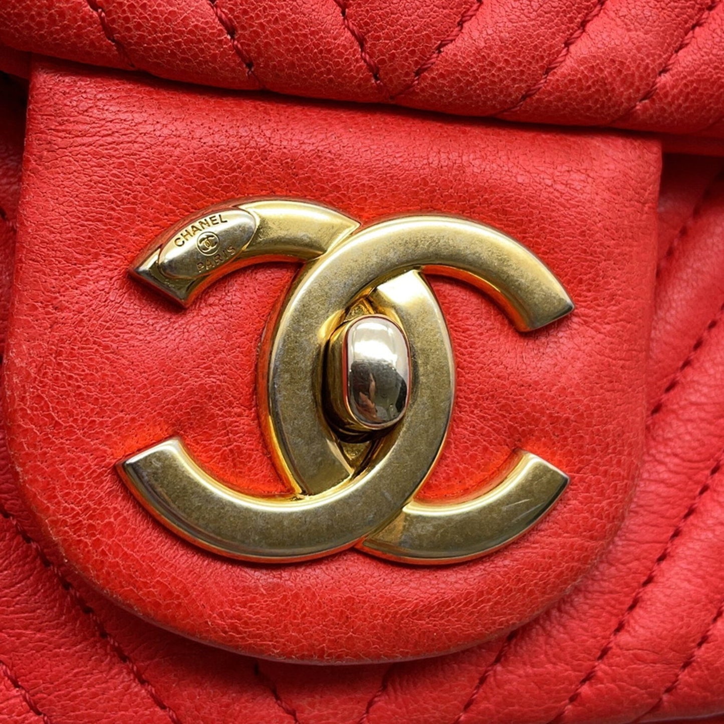 Chanel Chain Shoulder Bag Chevron V Stitch Coco Mark W A92087 Chanel