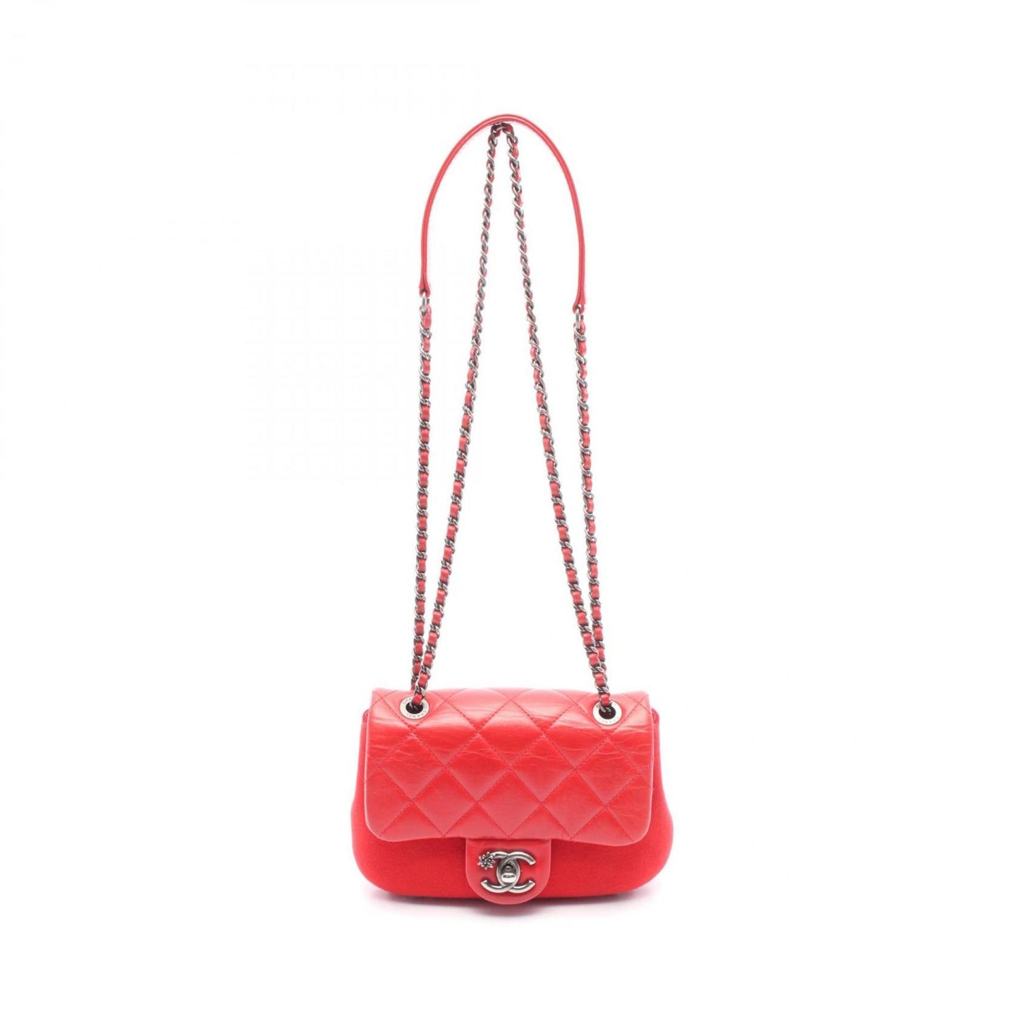 Chanel Matelasse Shoulder Bag Leather Felt