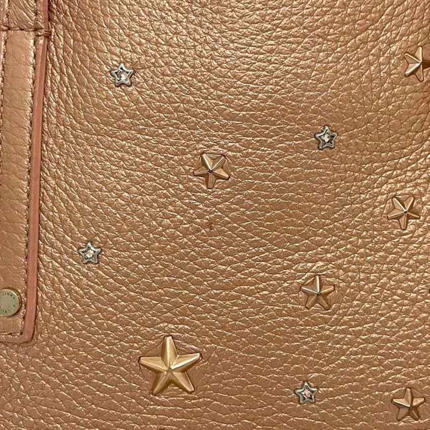 Jimmy Choo Tote Bag Sasha S Ec-22979 Pink Gold Leather Jimmy Choo Star Studs Mini Rhinestone