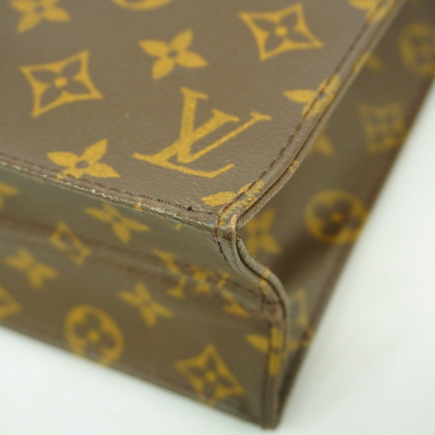 Louis Vuitton Monogram Sac Plat Tote Bag M51140 Brown