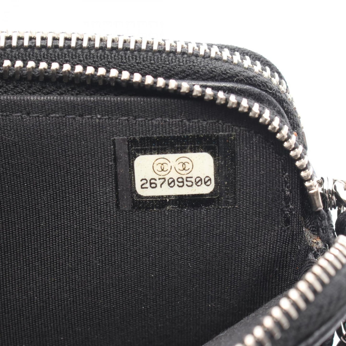 Chanel Double Zip Shoulder Bag In Grained Calfskin Leather