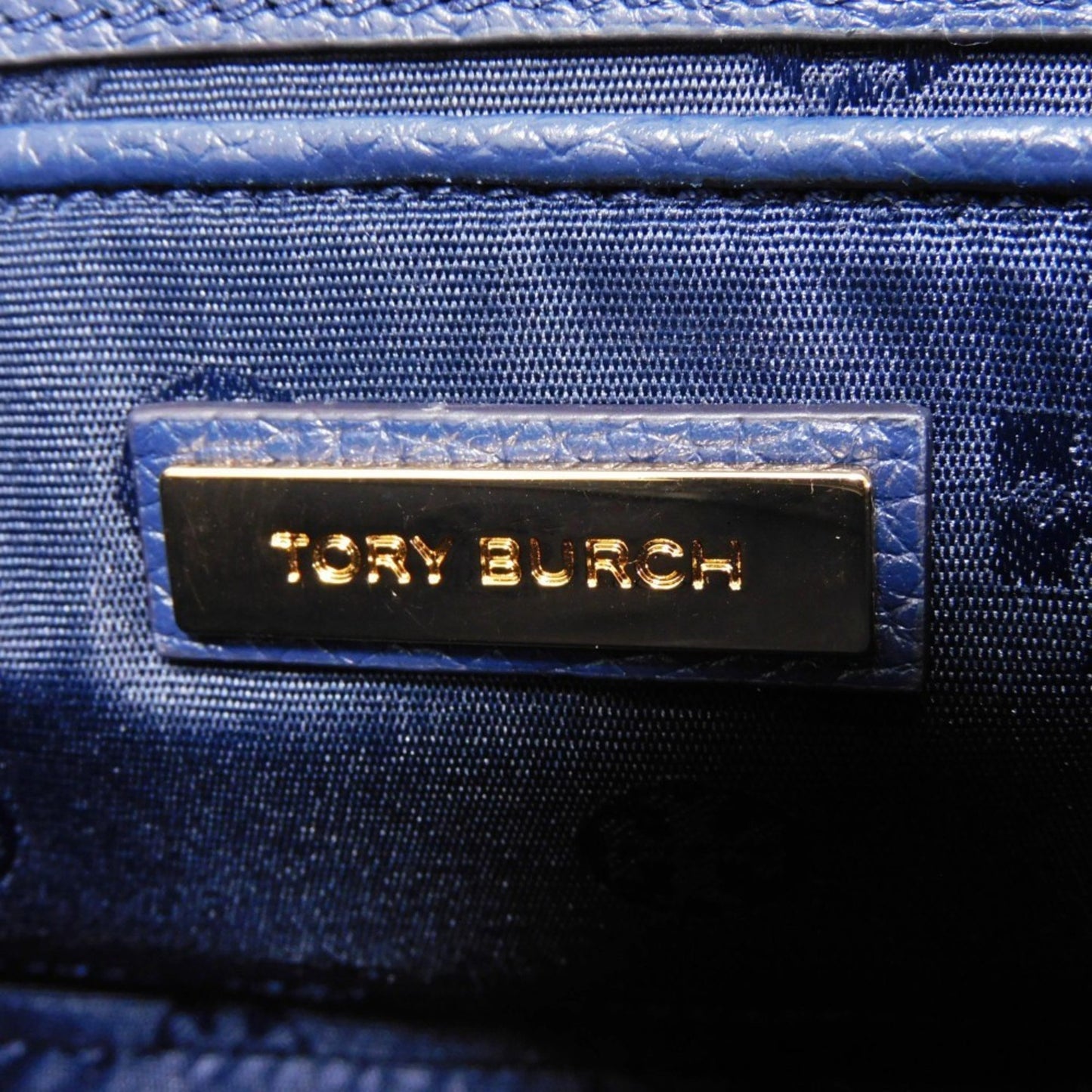 Tory Burch Thea Mini Shoulder Bag Tassel Crossbody Unused Double T Embossed Royal Navy 67303