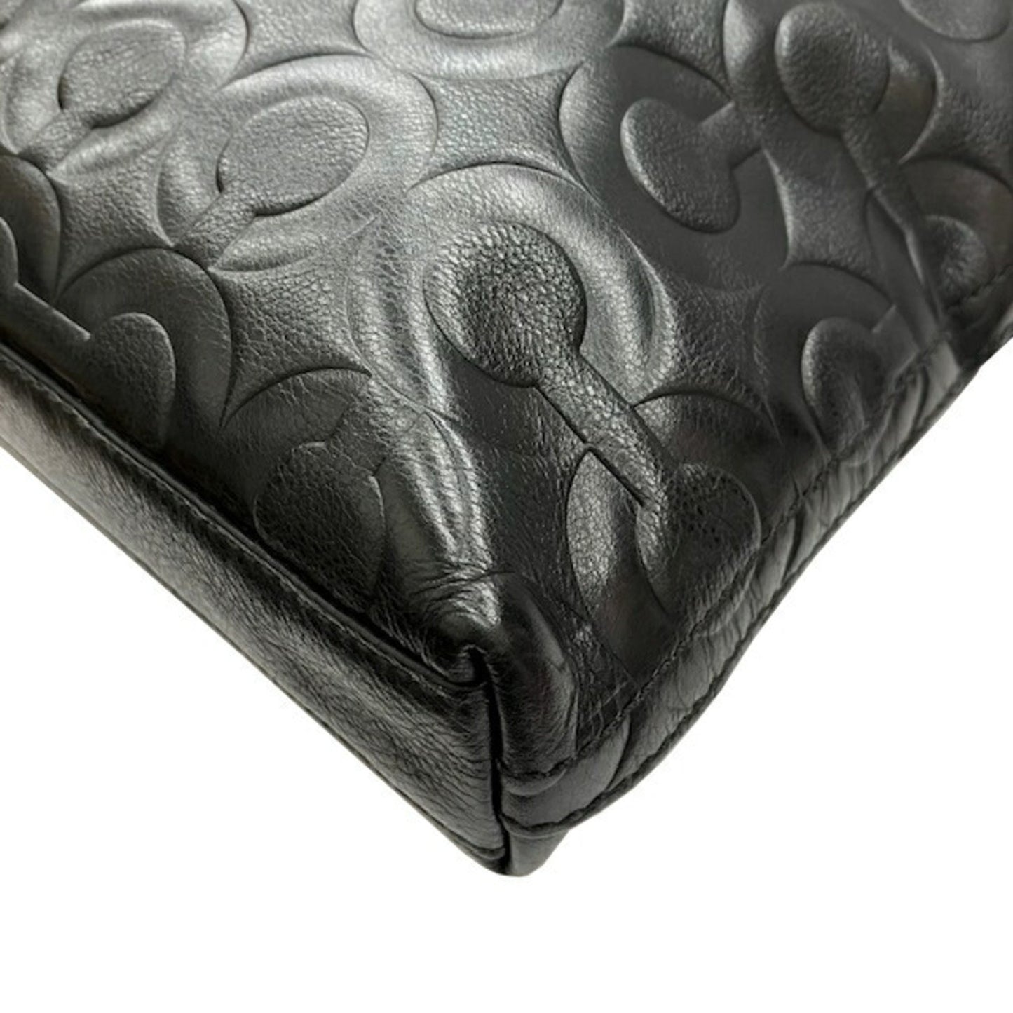 Coach Shoulder Bag 70248 Black Leather