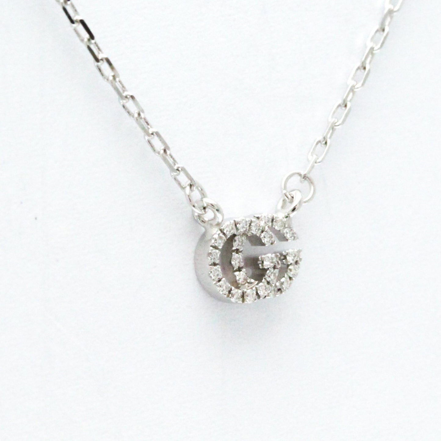 Gucci Gg Running Diamond Necklace White Gold (18K) Diamond Men