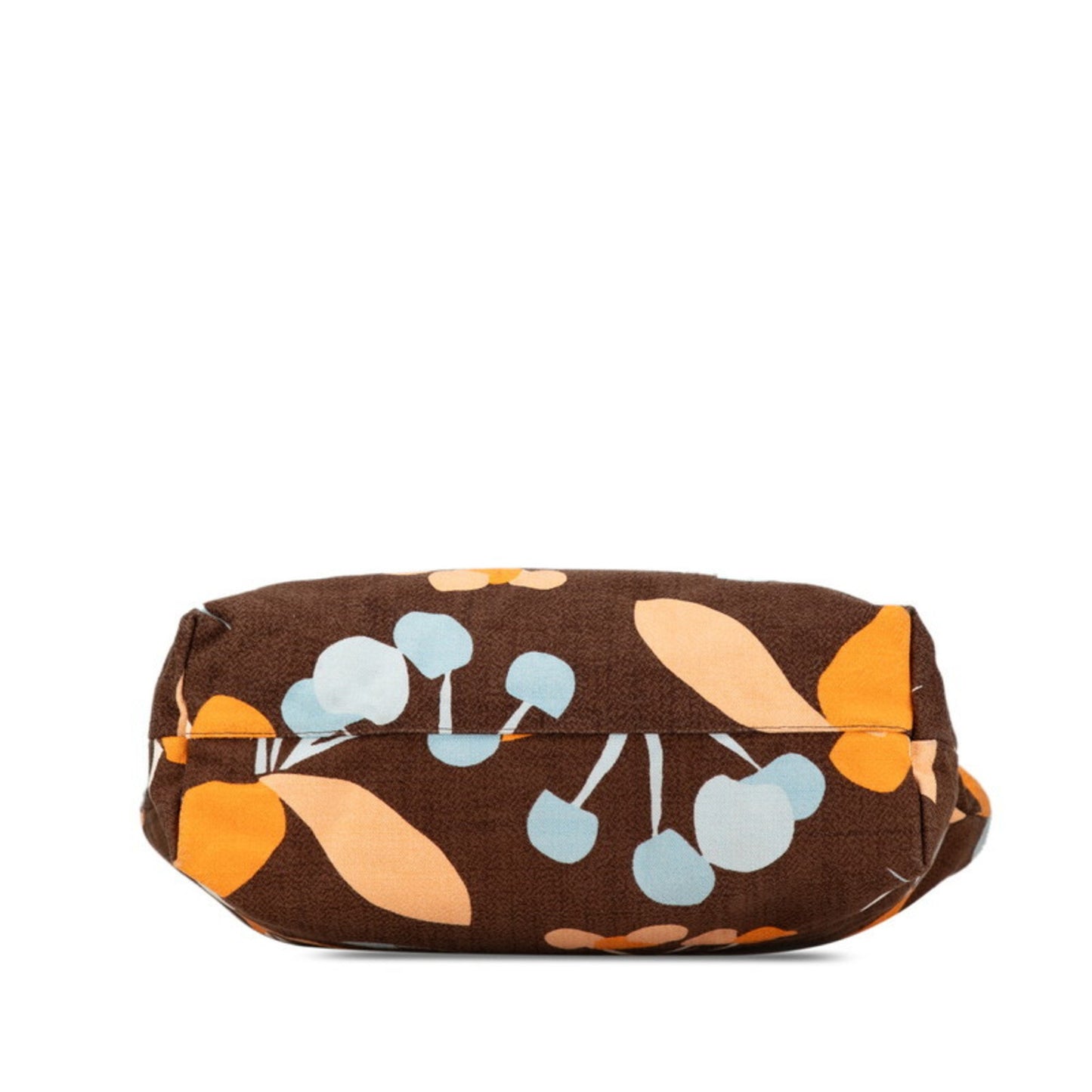 Miu Miu Miu Handbag Tote Bag Brown Orange Canvas Leather