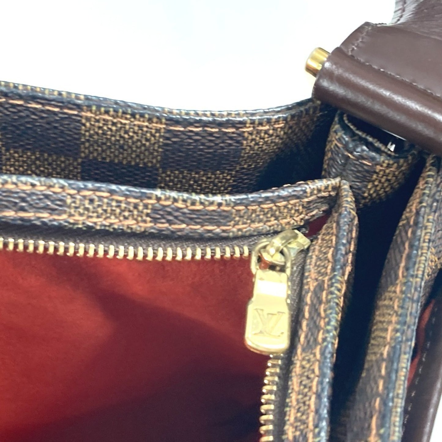 Louis Vuitton N51129 Damier Auburn Shoulder Bag Canvas