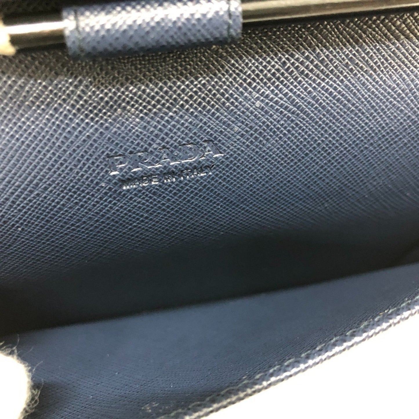 Prada 2Ml188 Logo Round Zip Wallet Long Saffiano Leather