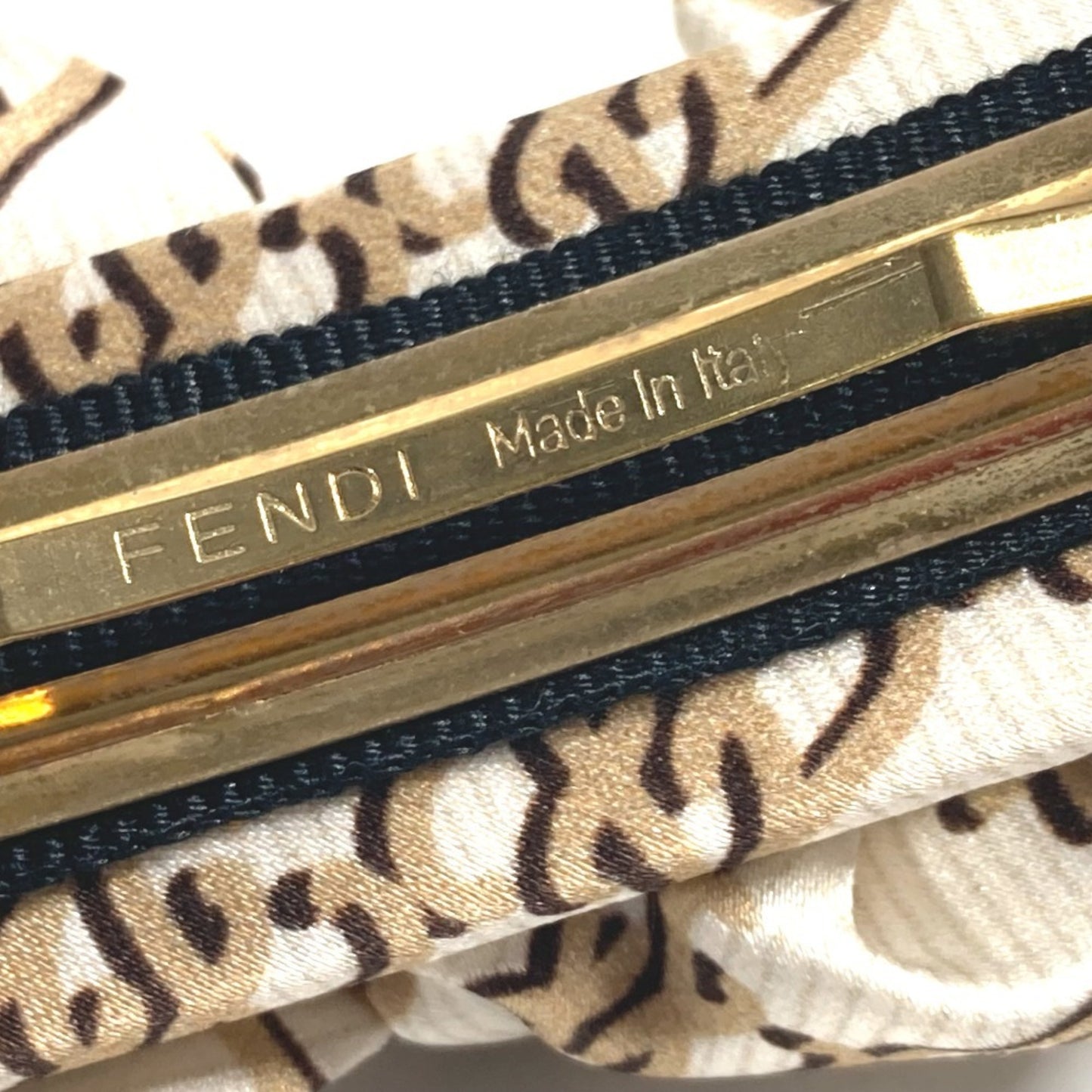 Fendi Ribbon Hair Hairpin Barrette Silk