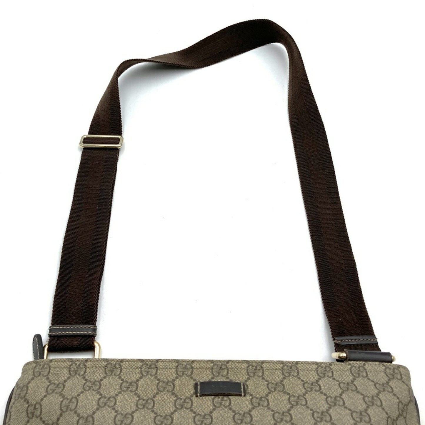 Gucci 201446 Shoulder Bag Brown Gg Supreme Canvas