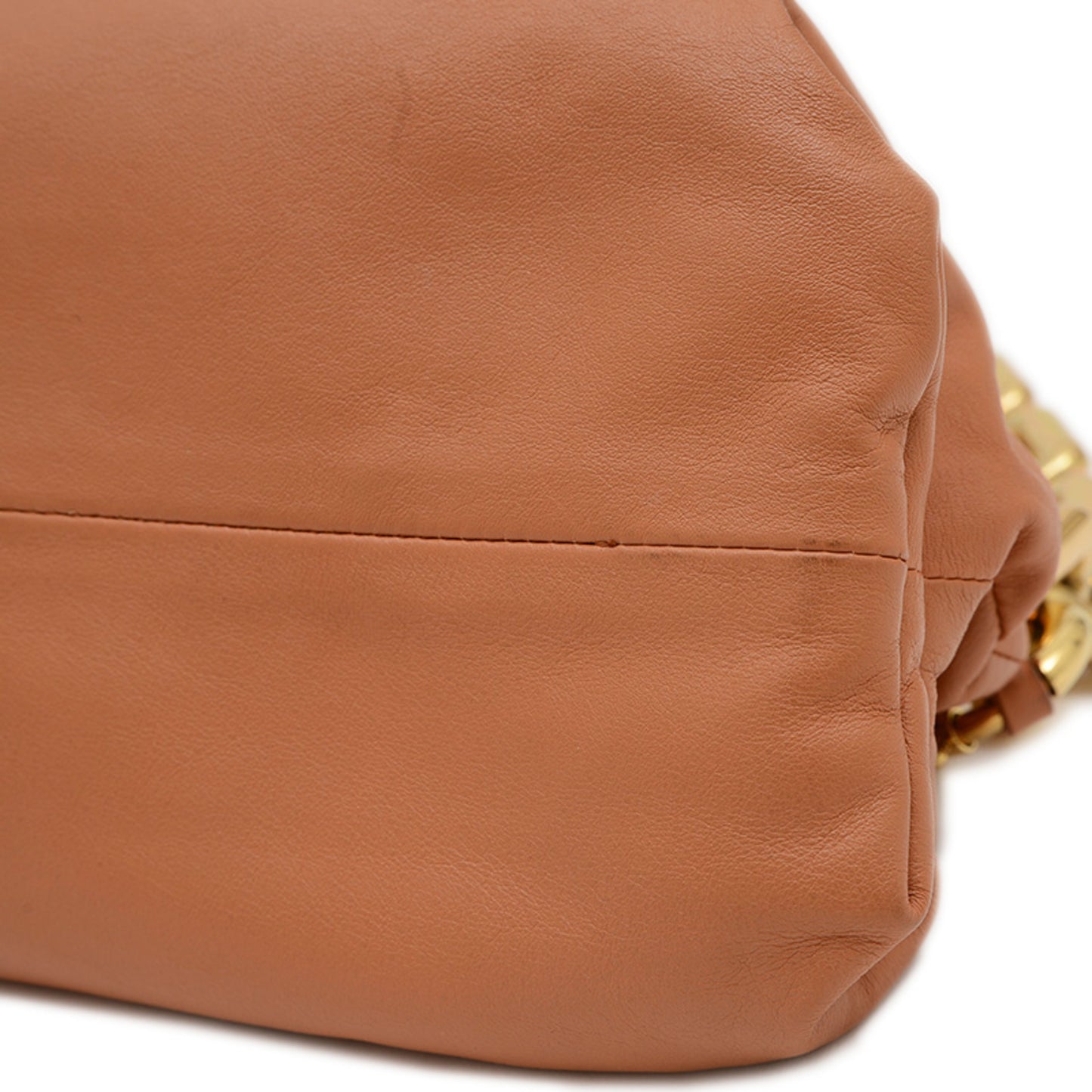 Bottega Veneta The Chain Pouch One-Shoulder Shoulder Bag In Brown Calfskin
