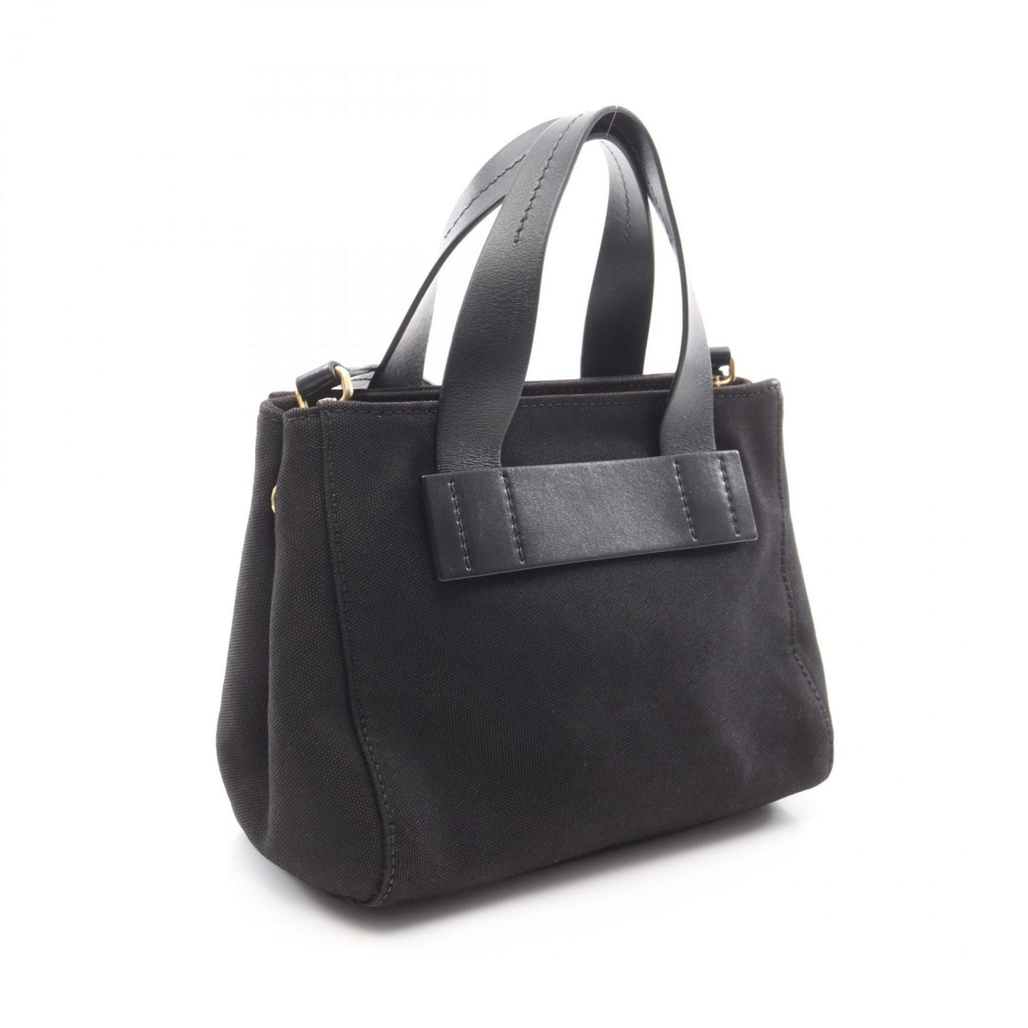 Miu Miu Miu Canapa Tote Bag Canvas Leather