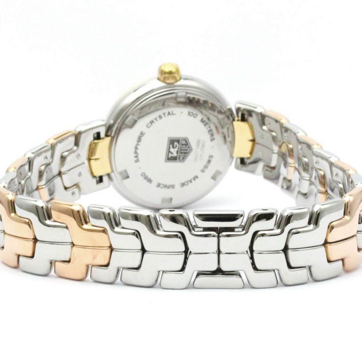 Tag Heuer Link Diamond 18K Pink Gold 18K Gold Steel Watch Wat1450 Bf580143