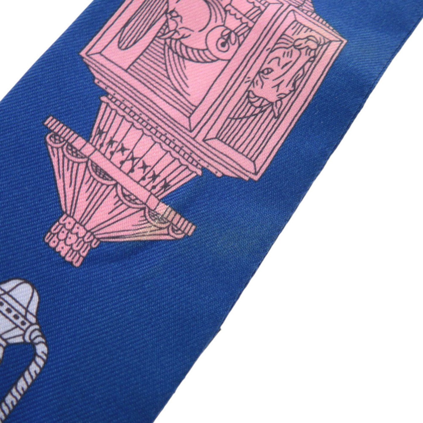 Herms Twilly Merveilleuses Lanternes Silk Blue Scarf Muffler 0819 Hermes