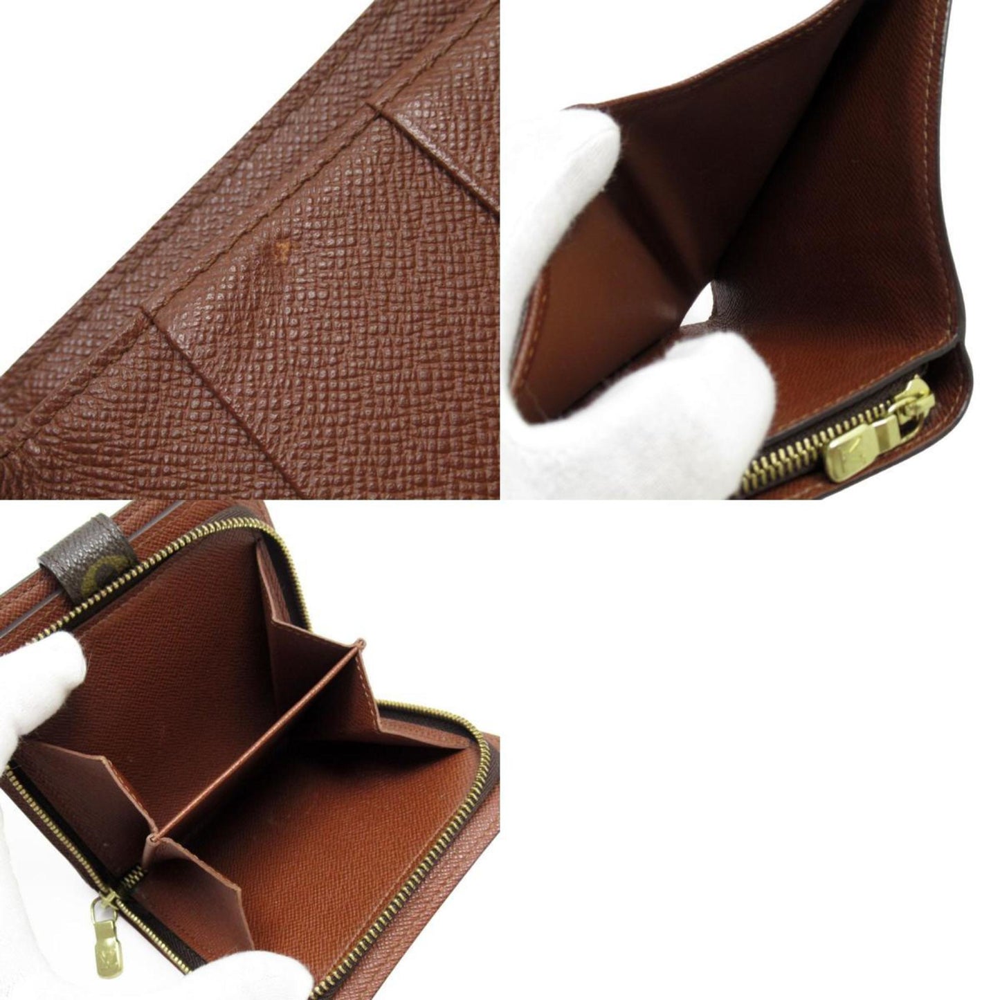Louis Vuitton Louis Vuitton Bi-Fold Wallet Monogram Compact Zip Canvas Brown