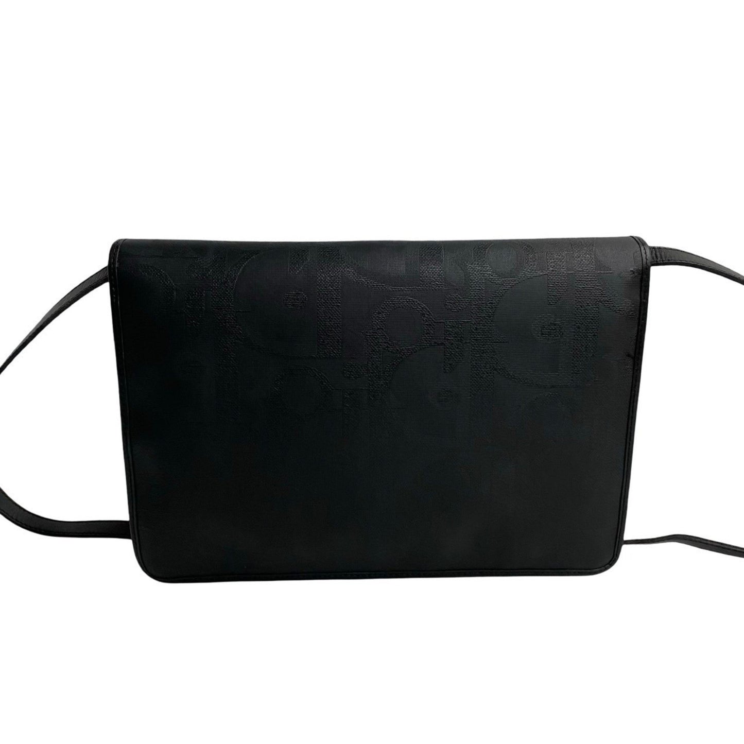 Christian Dior 66229 Black Leather Shoulder Bag