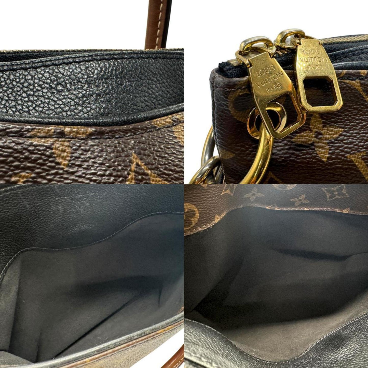 Louis Vuitton Louis Vuitton Shoulder Bag Handbag Monogram Pallas Mm Canvas Noir