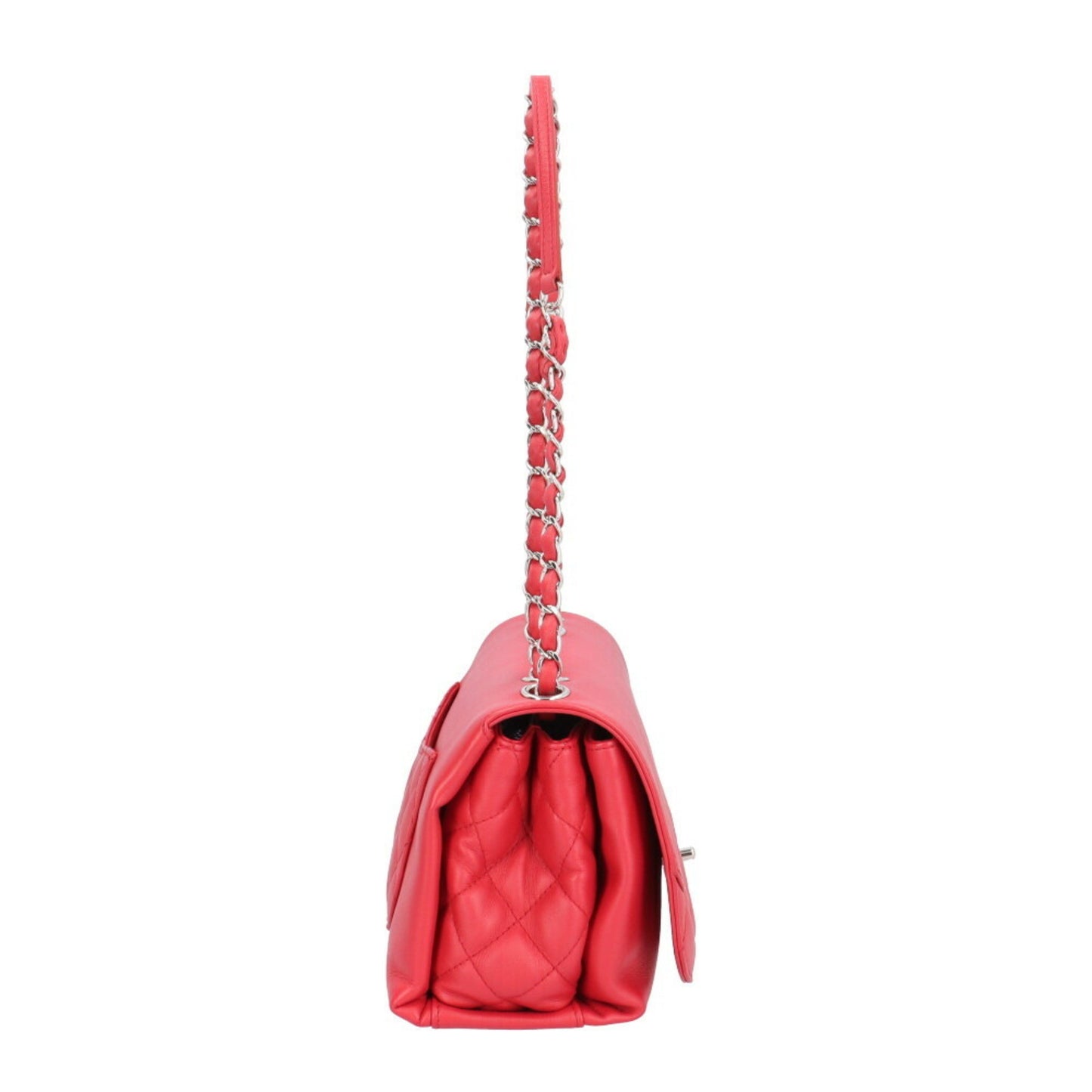 Chanel Matelasse Shoulder Bag Leather Red