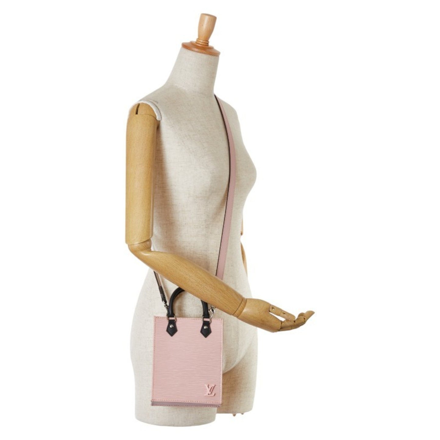 Louis Vuitton Epi Petite Sac Plat Handbag Shoulder Bag M69575 Rose Ballerine Leather