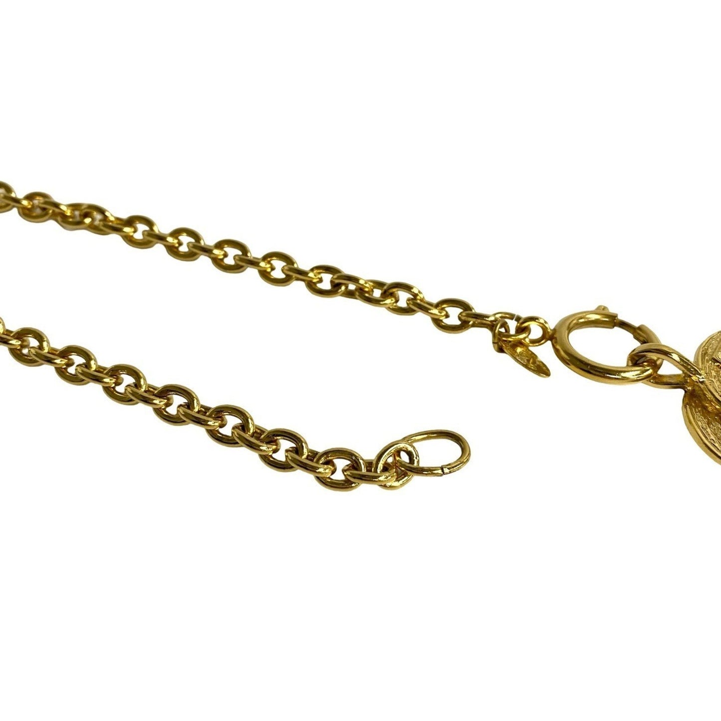 Chanel Coco Mark Motif Gp Chain Necklace Pendant Accessory Gold 156-9