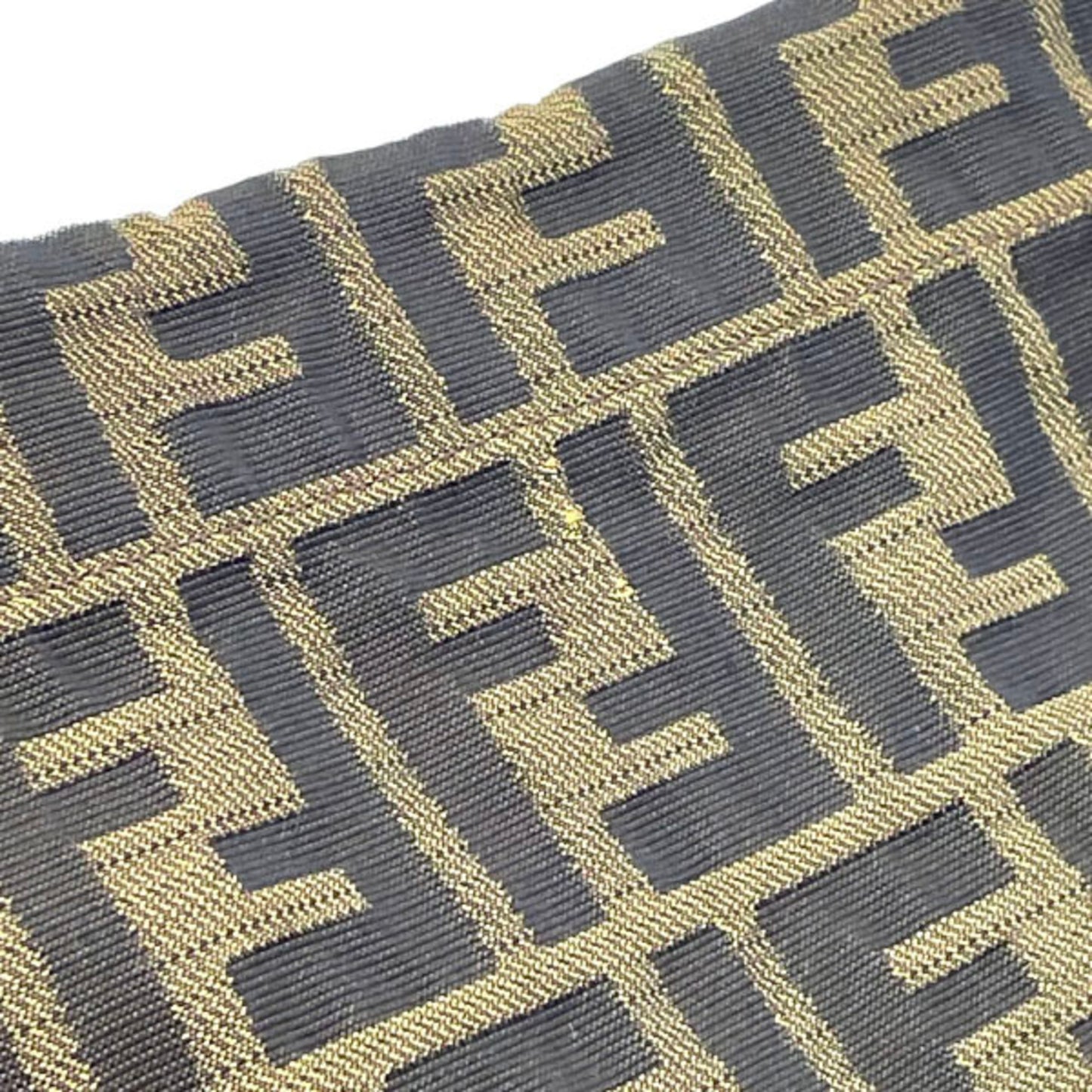 Fendi Pouch Zucca Nylon Canvas Khaki Black Fendi Ff Bag Multi Nn-14799