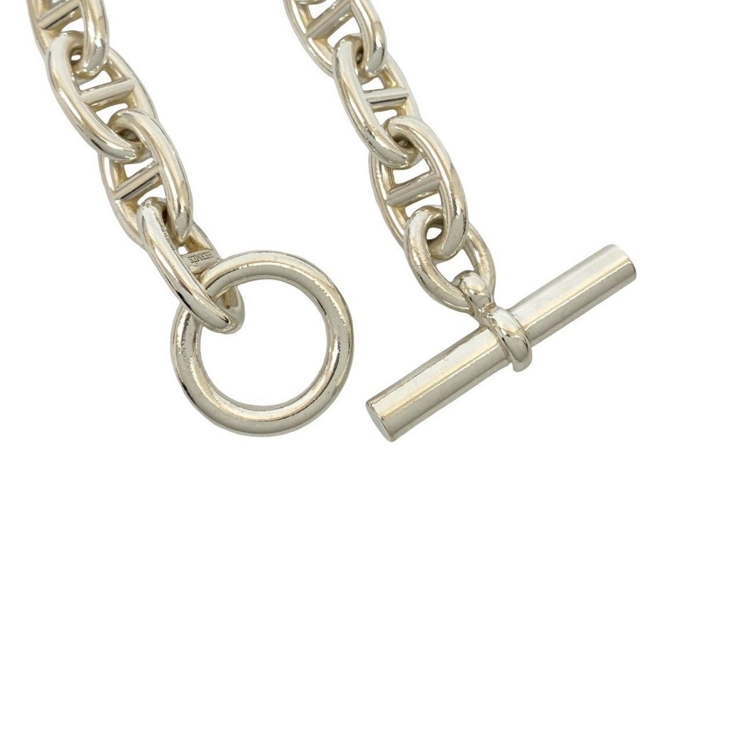 Hermes Chaine D'Ancre Tgm 12-Link Sterling Silver 925 Chain Bracelet/Bangle