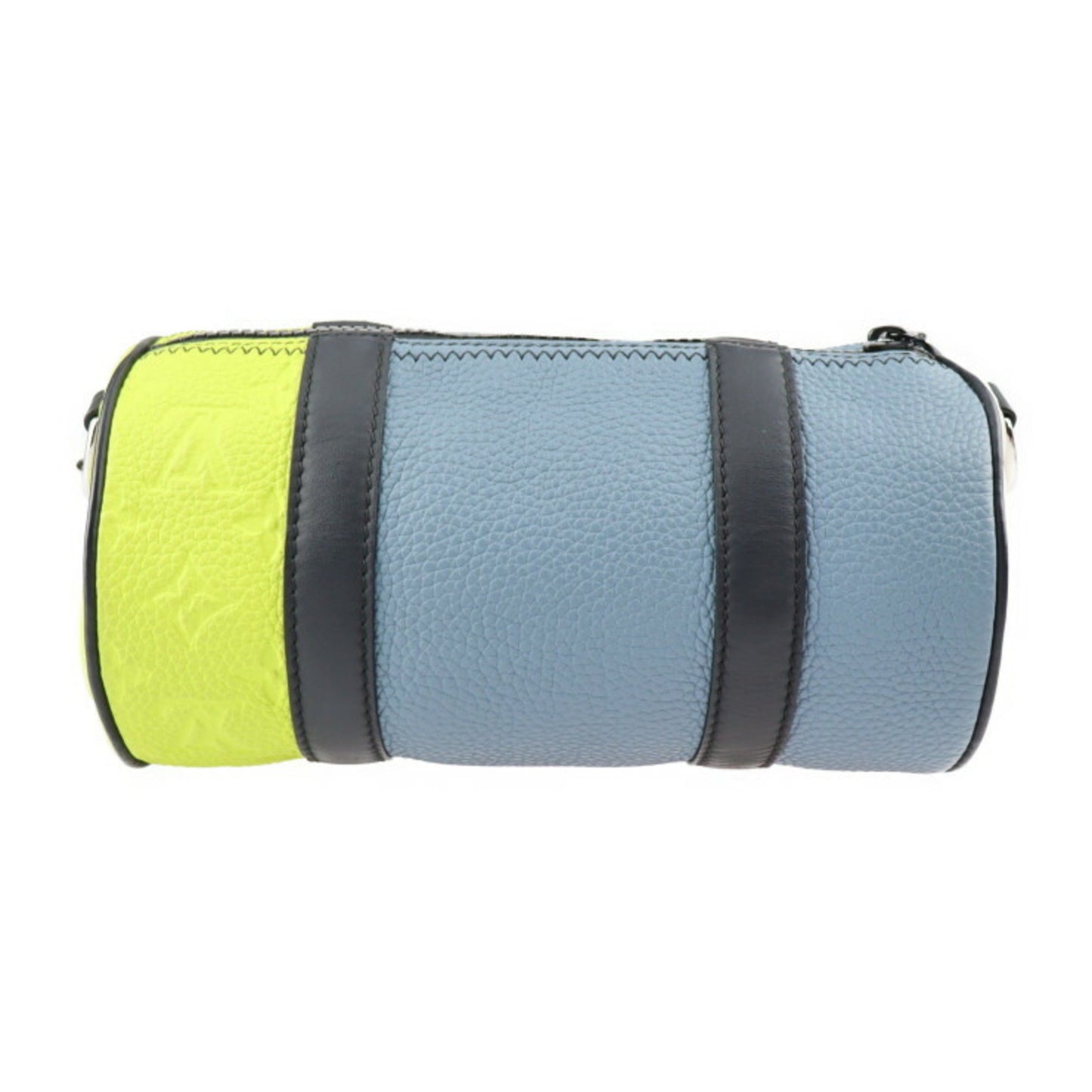 Louis Vuitton Monogram Porochon Shoulder Bag M59927 Taurillon Leather Gray X Yellow White Silver