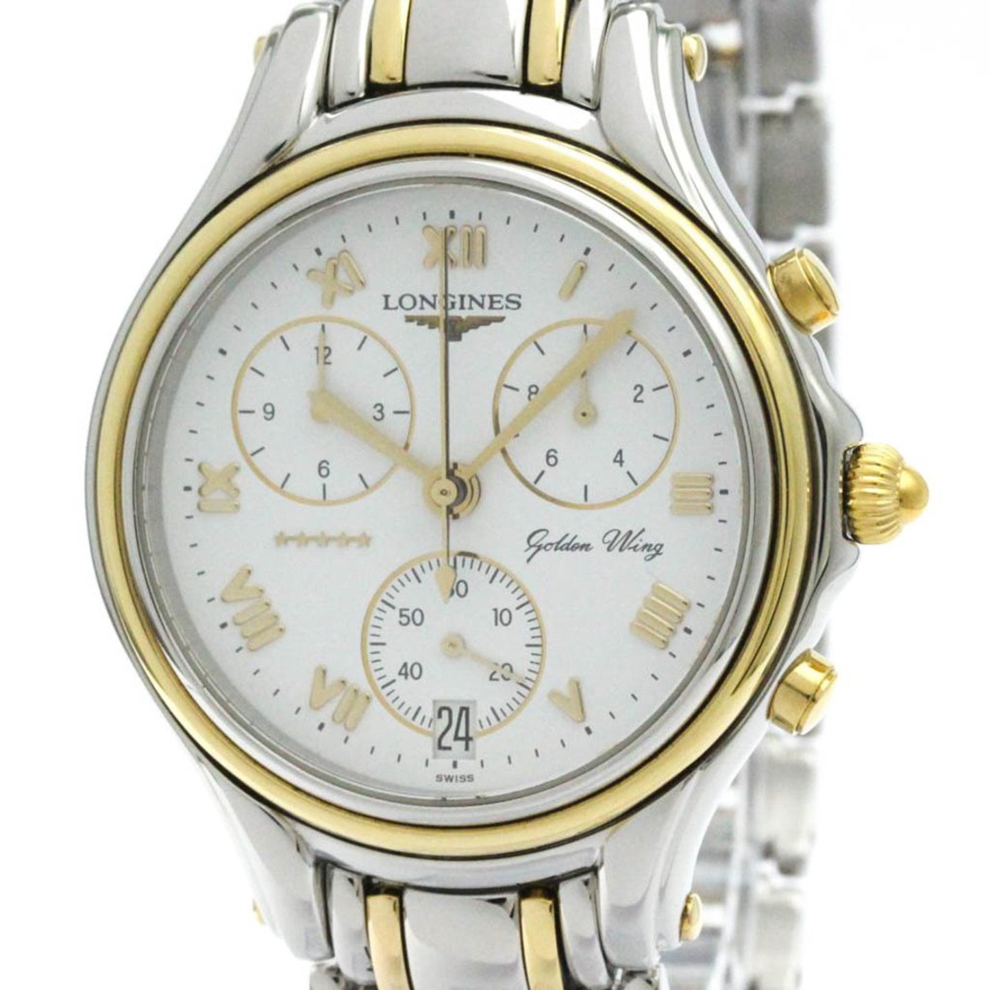 Longines Goldern Wing Chronograph Gold Plated Steel Watch L3.610.5 Bf578757