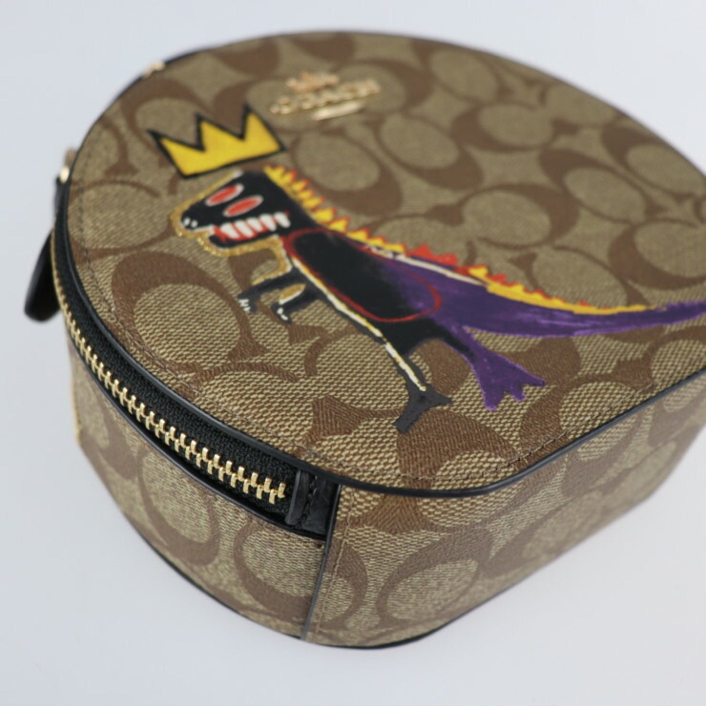 Coach Basquiat Canteen Crossbody Signature Handbag C5658 Leather Khaki Multicolor Shoulder Bag